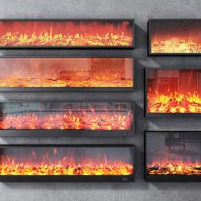 现代壁炉3D模型下载